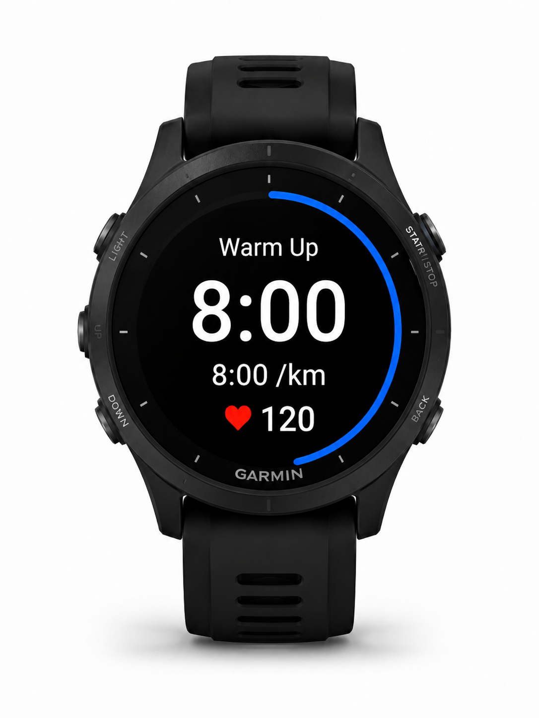 Structured threshold running workout displayed on a phone